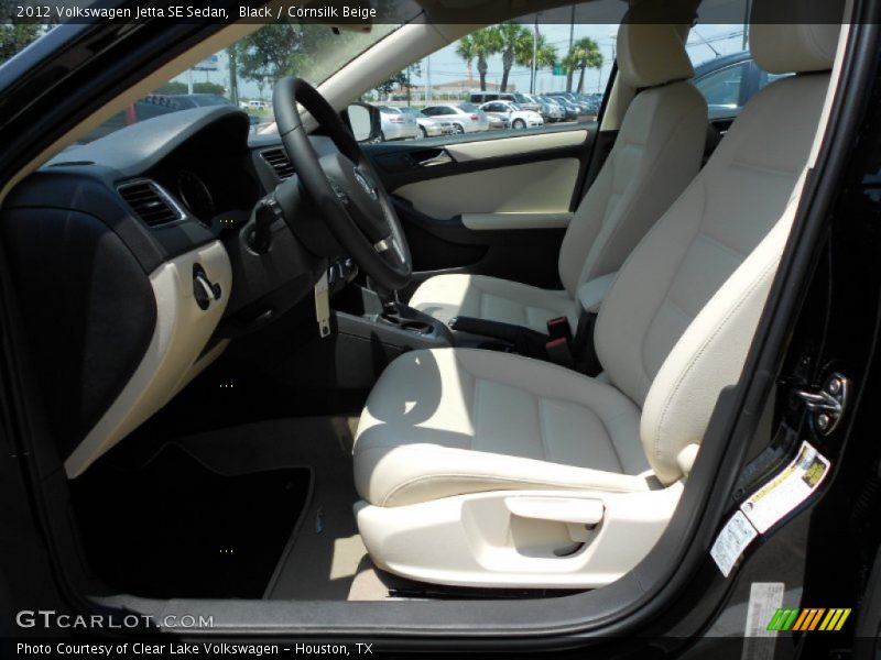 Black / Cornsilk Beige 2012 Volkswagen Jetta SE Sedan