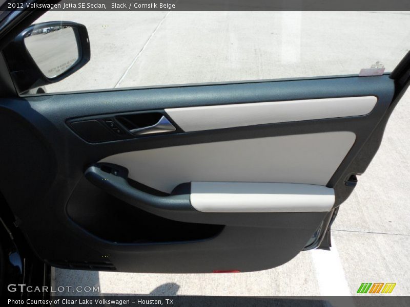 Black / Cornsilk Beige 2012 Volkswagen Jetta SE Sedan