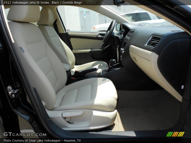 Black / Cornsilk Beige 2012 Volkswagen Jetta SE Sedan