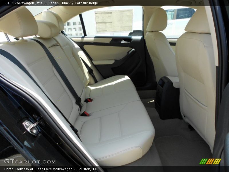 Black / Cornsilk Beige 2012 Volkswagen Jetta SE Sedan