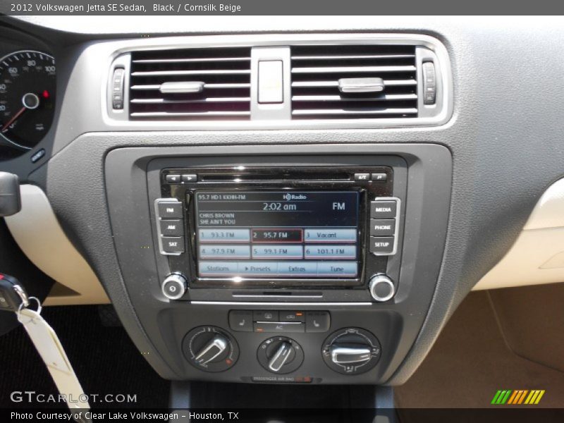 Black / Cornsilk Beige 2012 Volkswagen Jetta SE Sedan