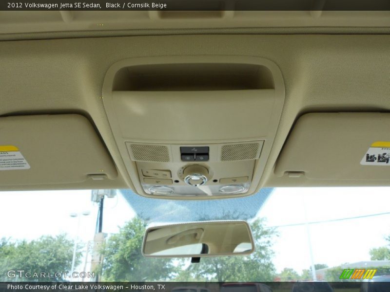 Black / Cornsilk Beige 2012 Volkswagen Jetta SE Sedan