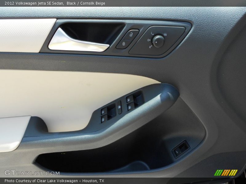 Black / Cornsilk Beige 2012 Volkswagen Jetta SE Sedan
