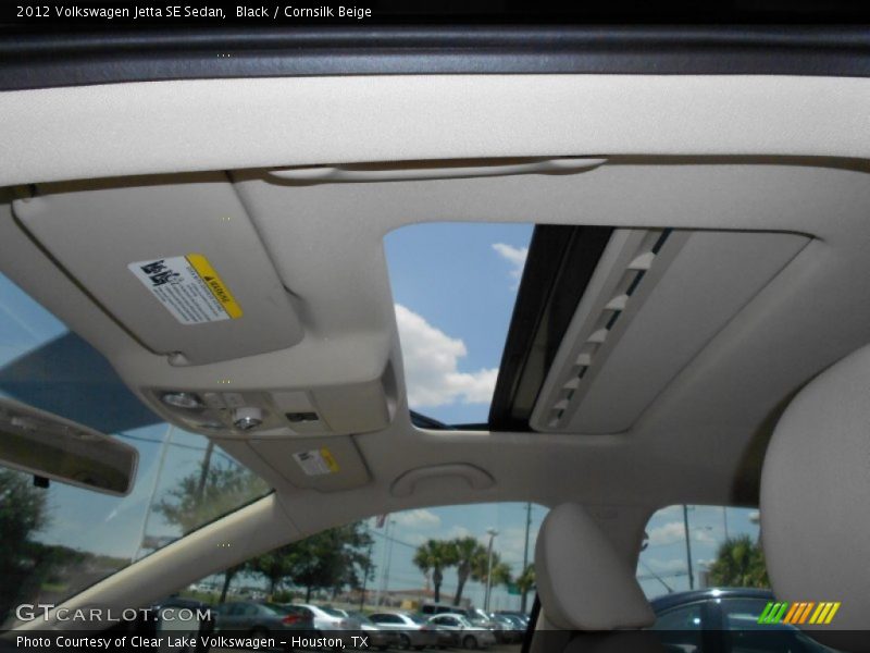 Black / Cornsilk Beige 2012 Volkswagen Jetta SE Sedan