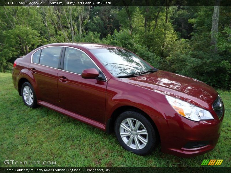 Ruby Red Pearl / Off-Black 2011 Subaru Legacy 2.5i Premium