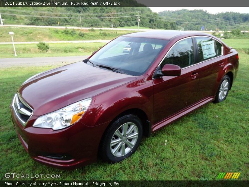 Ruby Red Pearl / Off-Black 2011 Subaru Legacy 2.5i Premium