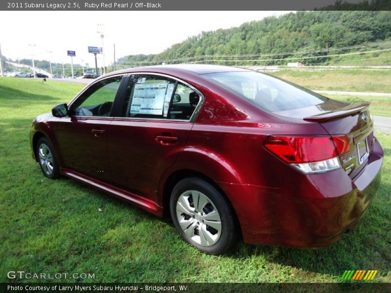 Ruby Red Pearl / Off-Black 2011 Subaru Legacy 2.5i