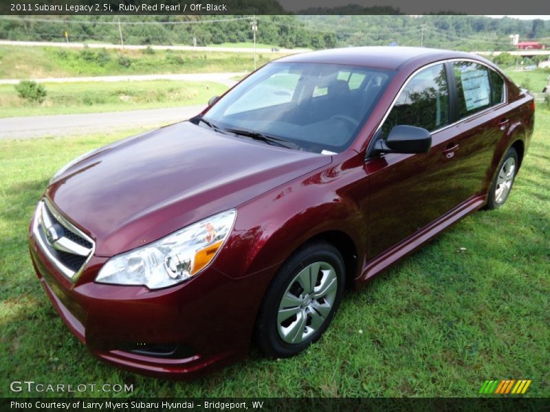 Ruby Red Pearl / Off-Black 2011 Subaru Legacy 2.5i