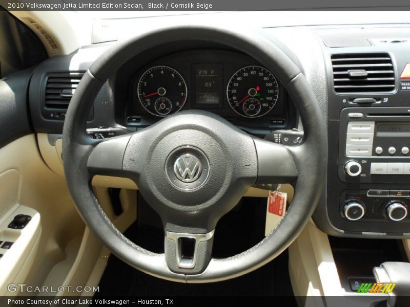 Black / Cornsilk Beige 2010 Volkswagen Jetta Limited Edition Sedan