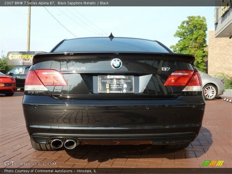 Black Sapphire Metallic / Black 2007 BMW 7 Series Alpina B7