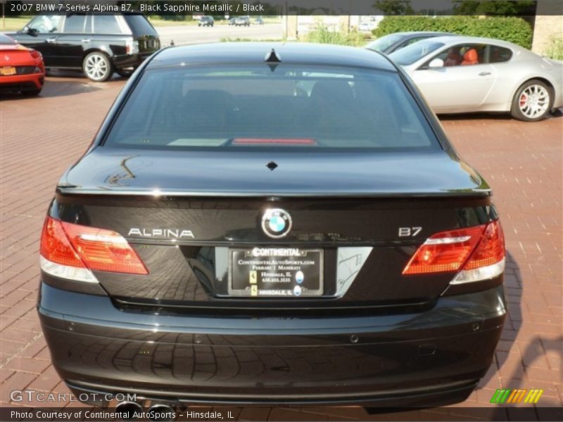 Black Sapphire Metallic / Black 2007 BMW 7 Series Alpina B7