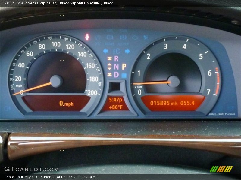  2007 7 Series Alpina B7 Alpina B7 Gauges