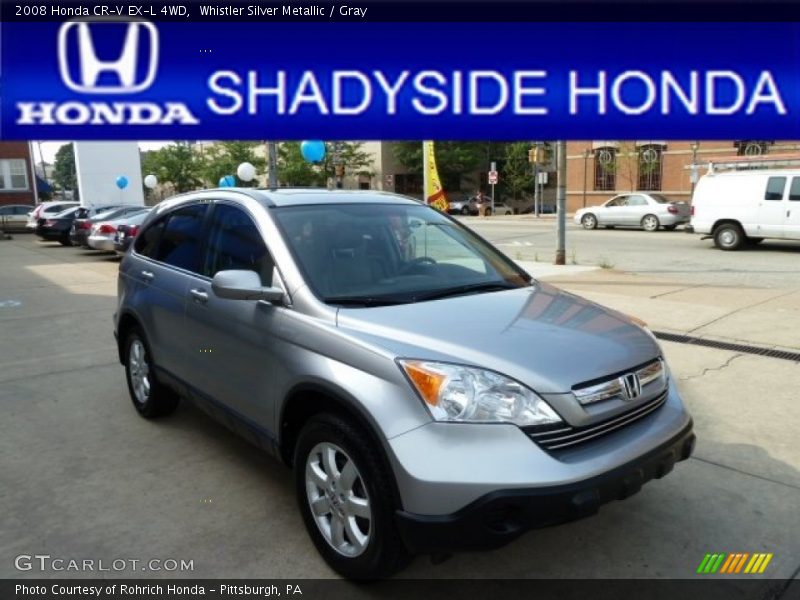 Whistler Silver Metallic / Gray 2008 Honda CR-V EX-L 4WD