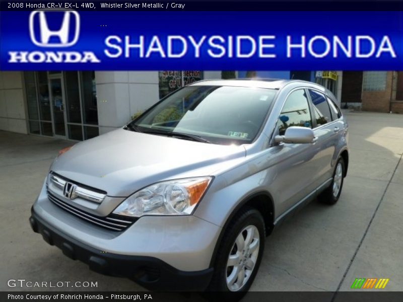 Whistler Silver Metallic / Gray 2008 Honda CR-V EX-L 4WD