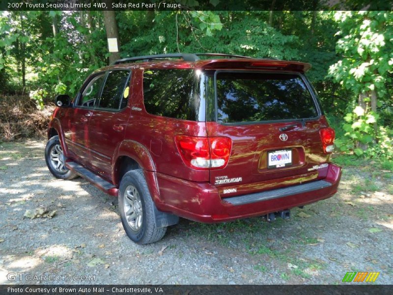 Salsa Red Pearl / Taupe 2007 Toyota Sequoia Limited 4WD