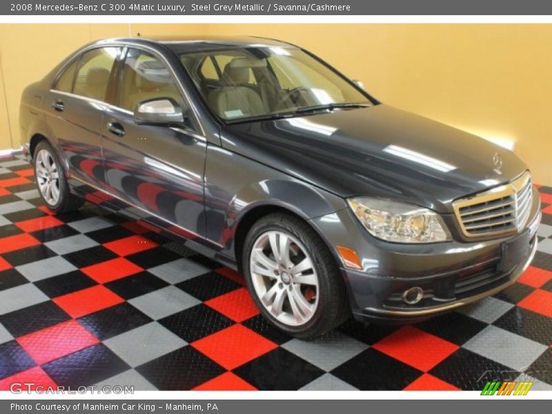 Steel Grey Metallic / Savanna/Cashmere 2008 Mercedes-Benz C 300 4Matic Luxury
