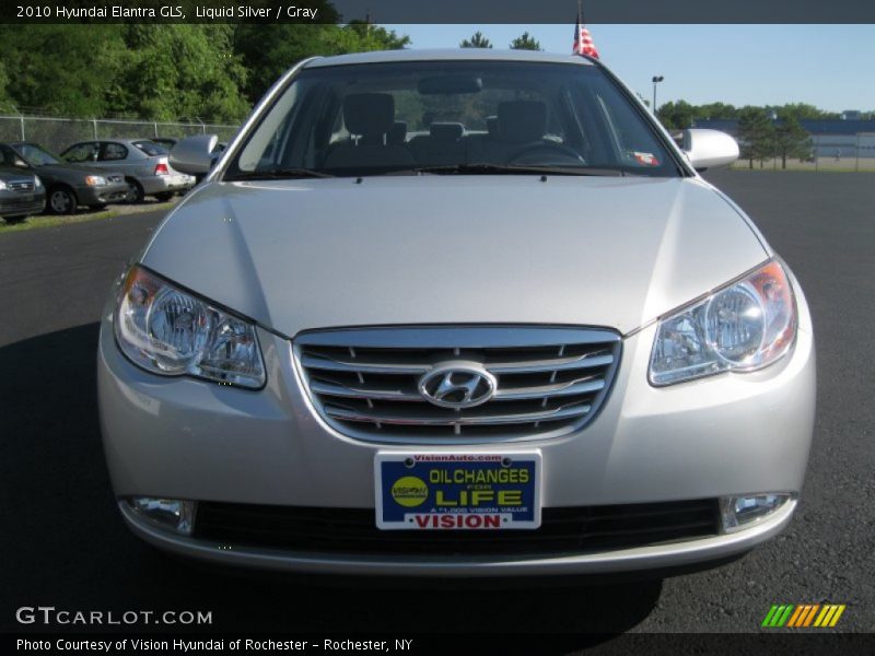 Liquid Silver / Gray 2010 Hyundai Elantra GLS