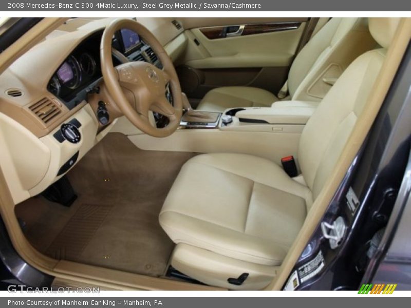 Steel Grey Metallic / Savanna/Cashmere 2008 Mercedes-Benz C 300 4Matic Luxury