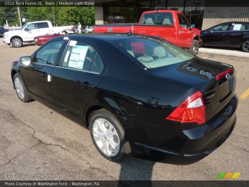 Black / Medium Light Stone 2012 Ford Fusion SE