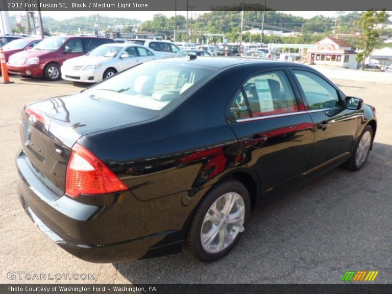 Black / Medium Light Stone 2012 Ford Fusion SE