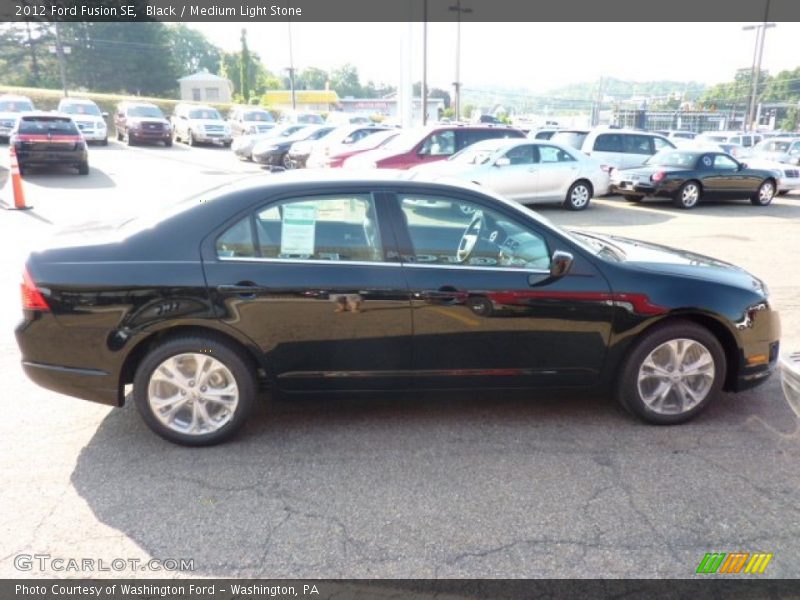 Black / Medium Light Stone 2012 Ford Fusion SE