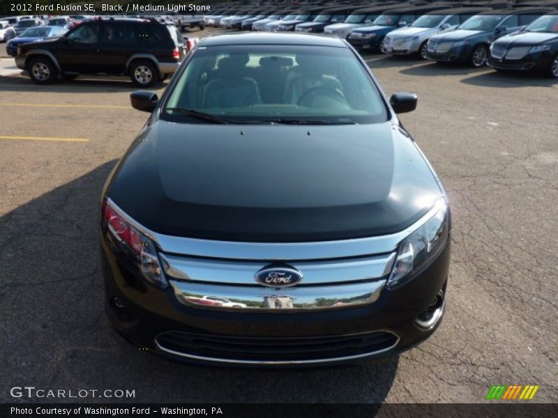 Black / Medium Light Stone 2012 Ford Fusion SE