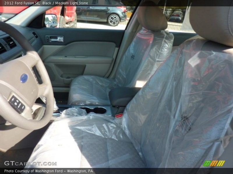 Black / Medium Light Stone 2012 Ford Fusion SE
