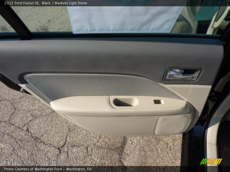 Black / Medium Light Stone 2012 Ford Fusion SE