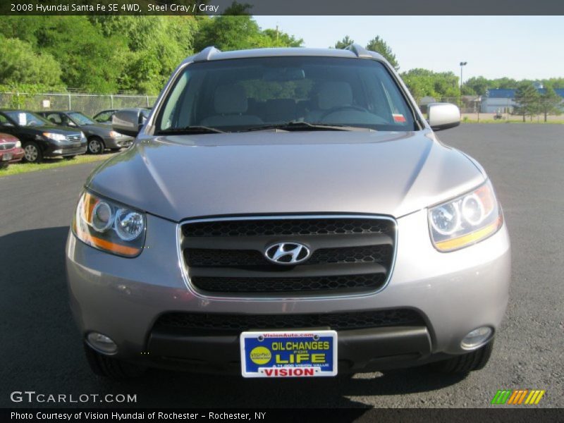 Steel Gray / Gray 2008 Hyundai Santa Fe SE 4WD