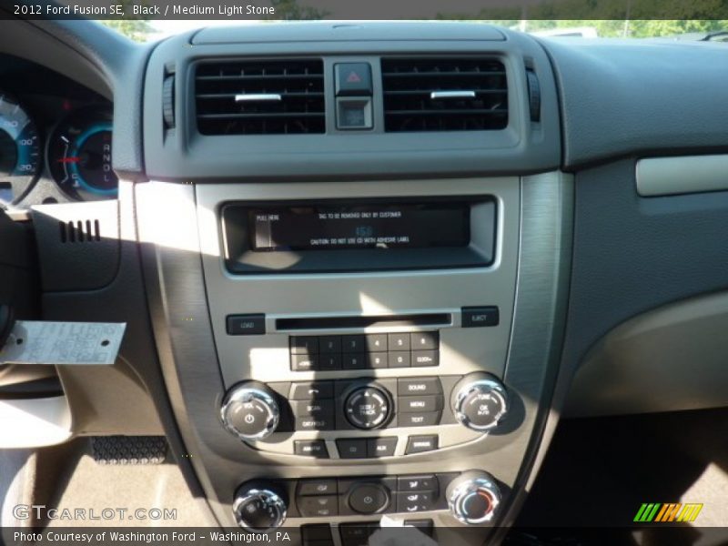 Black / Medium Light Stone 2012 Ford Fusion SE
