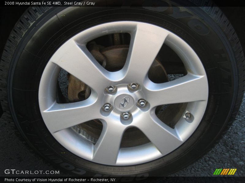 Steel Gray / Gray 2008 Hyundai Santa Fe SE 4WD
