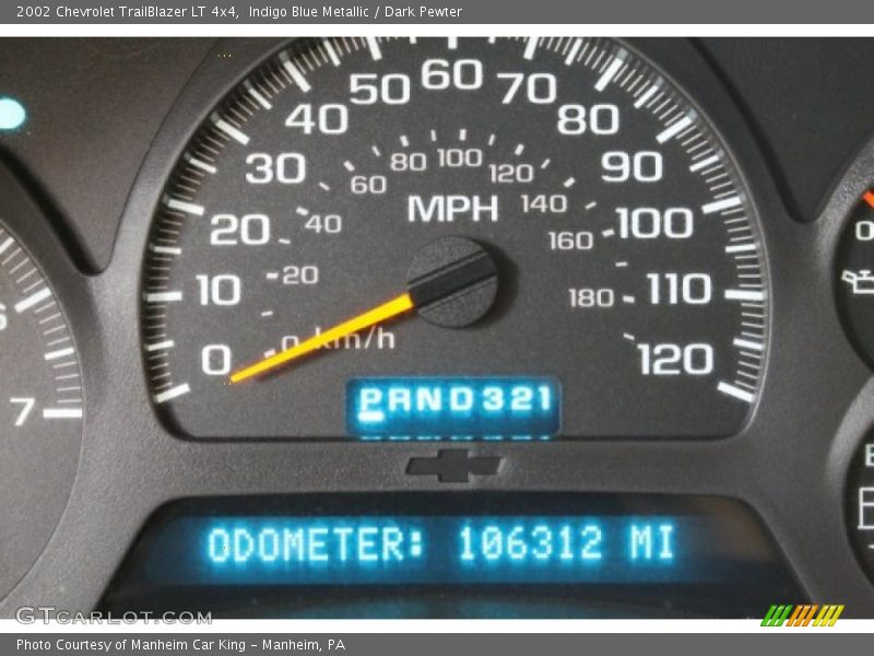 Indigo Blue Metallic / Dark Pewter 2002 Chevrolet TrailBlazer LT 4x4