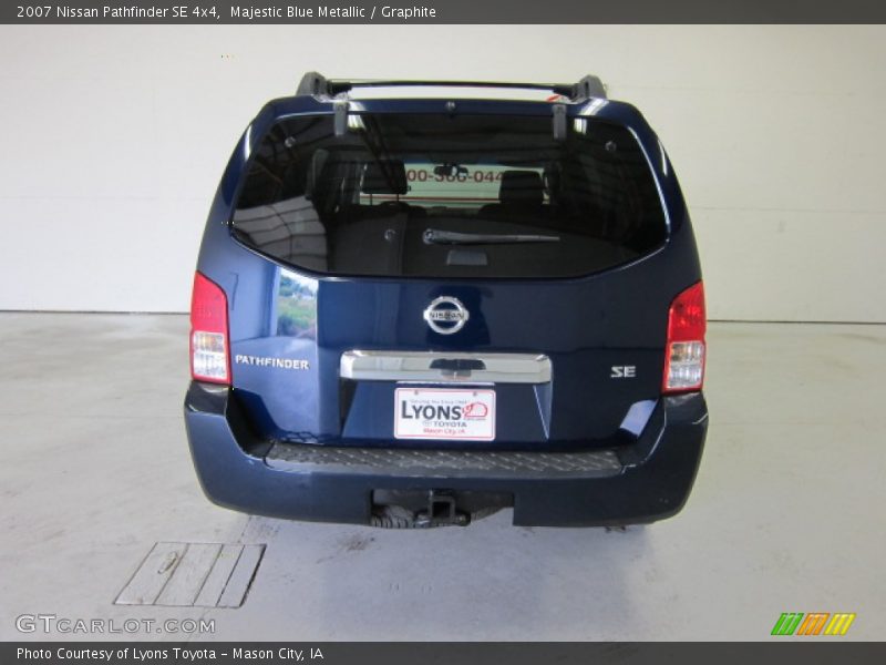 Majestic Blue Metallic / Graphite 2007 Nissan Pathfinder SE 4x4