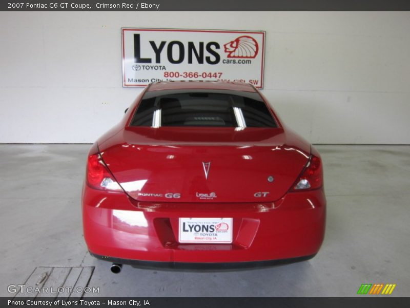 Crimson Red / Ebony 2007 Pontiac G6 GT Coupe