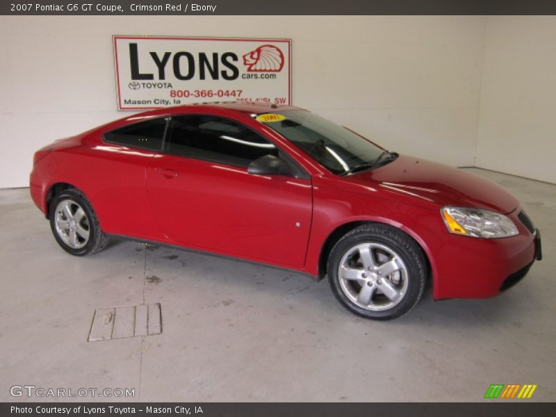Crimson Red / Ebony 2007 Pontiac G6 GT Coupe