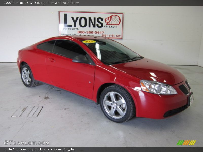 Crimson Red / Ebony 2007 Pontiac G6 GT Coupe