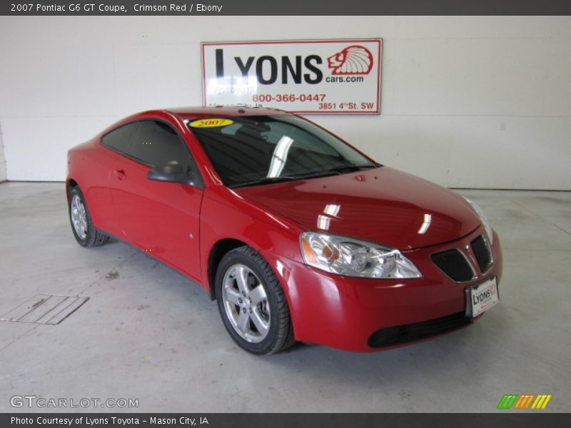 Crimson Red / Ebony 2007 Pontiac G6 GT Coupe