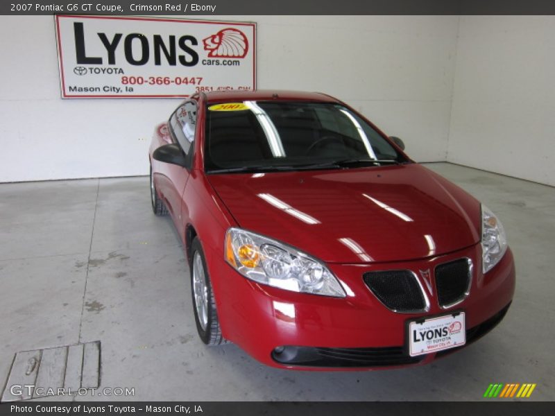 Crimson Red / Ebony 2007 Pontiac G6 GT Coupe