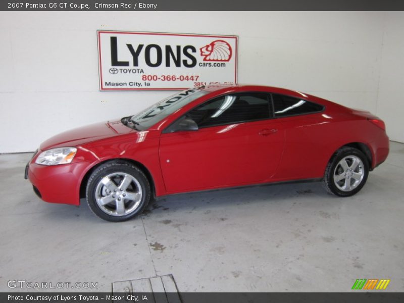 Crimson Red / Ebony 2007 Pontiac G6 GT Coupe