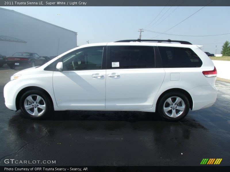 Super White / Light Gray 2011 Toyota Sienna LE