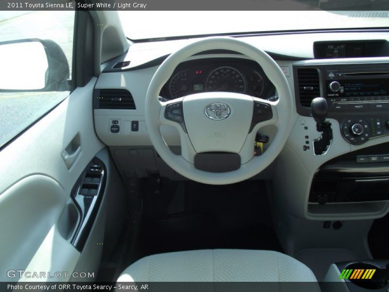 Super White / Light Gray 2011 Toyota Sienna LE