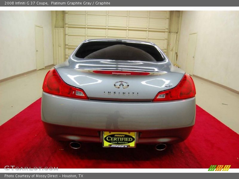 Platinum Graphite Gray / Graphite 2008 Infiniti G 37 Coupe