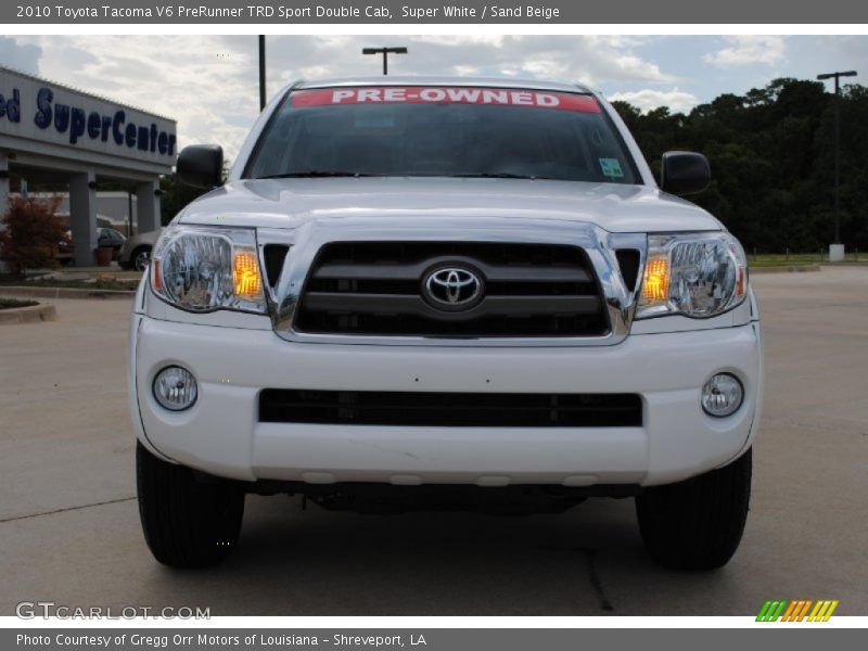 Super White / Sand Beige 2010 Toyota Tacoma V6 PreRunner TRD Sport Double Cab