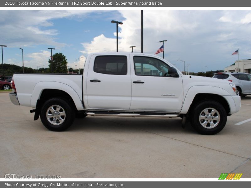 Super White / Sand Beige 2010 Toyota Tacoma V6 PreRunner TRD Sport Double Cab