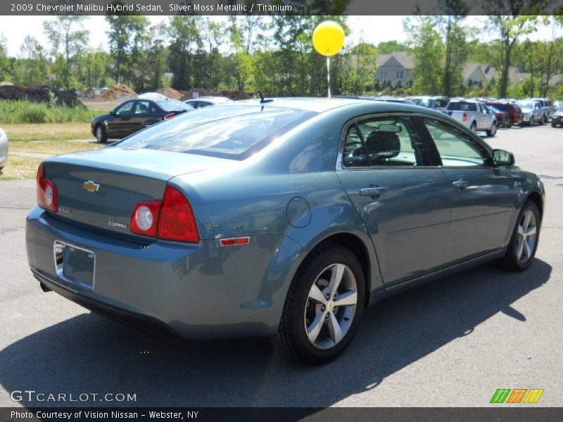 Silver Moss Metallic / Titanium 2009 Chevrolet Malibu Hybrid Sedan