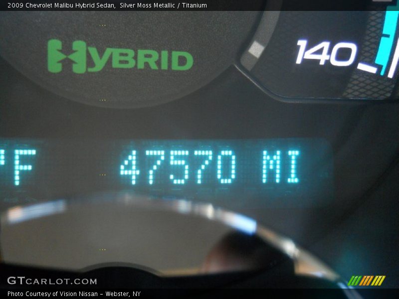 Silver Moss Metallic / Titanium 2009 Chevrolet Malibu Hybrid Sedan