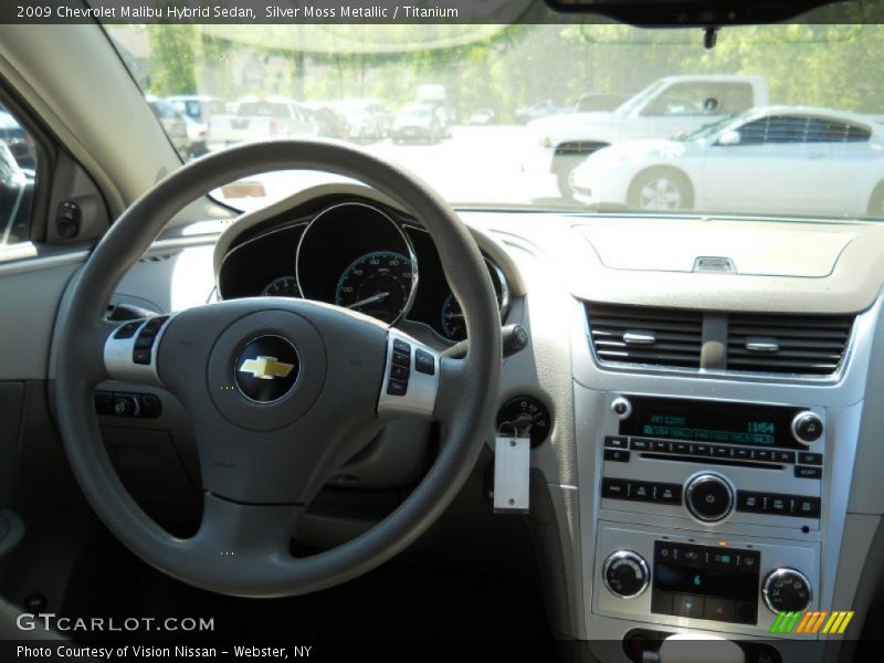 Silver Moss Metallic / Titanium 2009 Chevrolet Malibu Hybrid Sedan