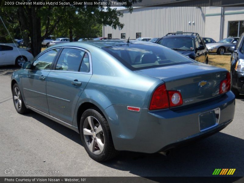 Silver Moss Metallic / Titanium 2009 Chevrolet Malibu Hybrid Sedan