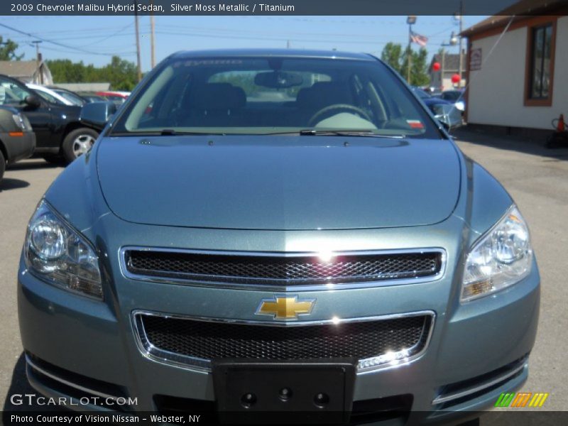 Silver Moss Metallic / Titanium 2009 Chevrolet Malibu Hybrid Sedan