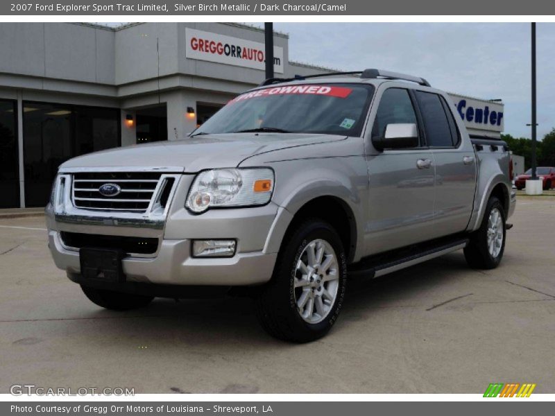 Silver Birch Metallic / Dark Charcoal/Camel 2007 Ford Explorer Sport Trac Limited